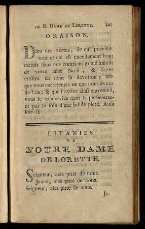 Litanies De Notre Dame De Lorette.