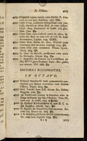 409-417, Historici Ecclesiastici. In Octavo.