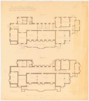 Wohnhaus Franz Wertheim, Berlin-Grunewald: Grundrisse KG und EG, 1:100