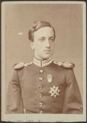 Prinz Ludwig in Uniform mit Auszeichnung, Brustporträt.