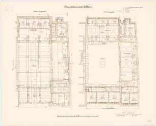 Hauptsteueramt, Koblenz: Grundriss unteres EG, Zwischengeschoss 1:100