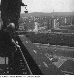 Blick vom Rathausturm Richtung Osten (Grunaer Straße)