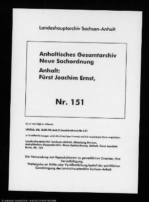 Joachim Ernst an von Redern, Hans Georg
