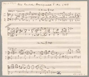 Quartets, vl (2), vla, vlc, F-Dur, Excerpts - BSB Mus.N. 139,12 : [caption title:] Aus: Kaminski: Streichquartett F-dur (1912!)