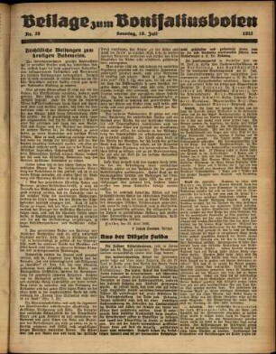Zweite Ausgabe vom Sonntag, den 10. Juli 1932.