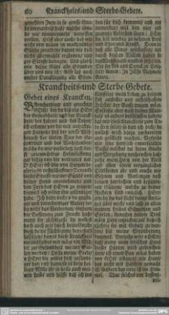 Kranckheits- und Sterbe-Gebete