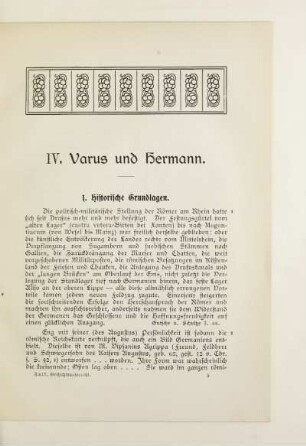 IV. Varus und Hermann