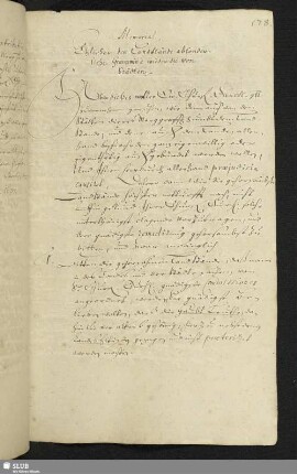 Memorial, Etzlicher der LandStände absonderliche Gravamina wieder die von Städten. 2/12. Octobr. 1637