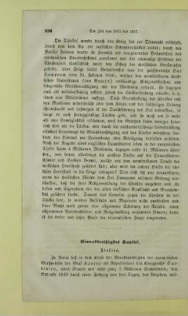 Einunddreißigstes Kapitel. Italien