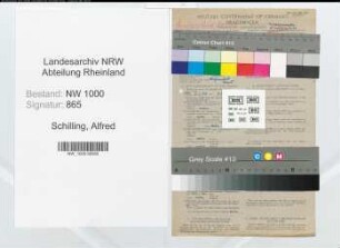 Entnazifizierung Alfred Schilling, geb. 14.03.1900 (Schlosser)