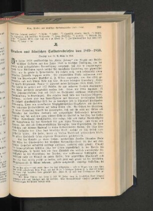 Proben aus dänischen Soldatenbriefen von 1849-1850.