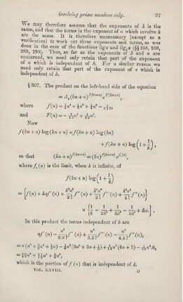 Products and series involving prime numbers only. [Fortsetzung].