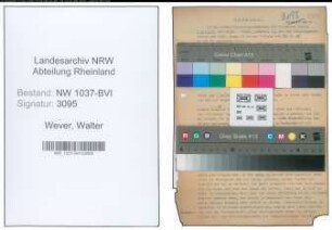 Entnazifizierung Walter Wever , geb. 08.03.1899 (Kaufmann)
