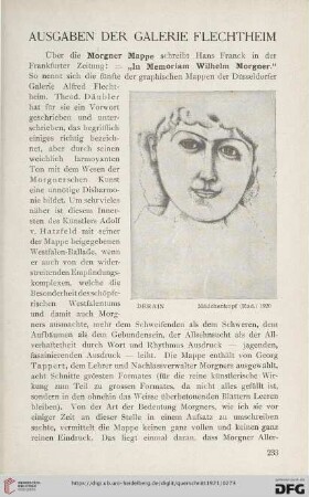 Ausgaben der Galerie Flechtheim