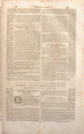Liber Septimvsdecimvs. Mandati, Vel Contra.