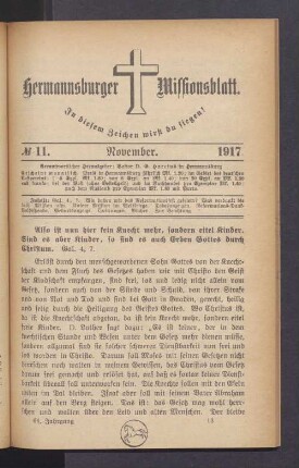N° 11. November. 1917