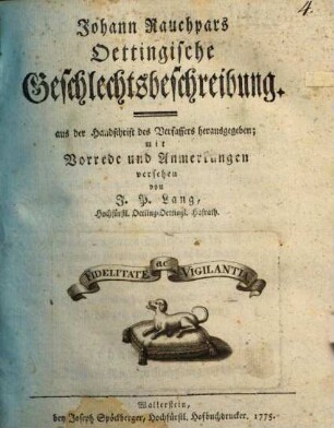 Johann Rauchpars Oettingische Geschlechtsbeschreibung