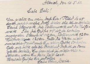 Brief an Adele Stolz (16.5.1960)