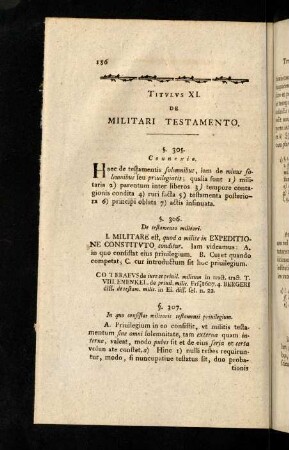 186-200, Titvlvs XI. De Militari Testamento. Titvlvs XII. Qvibvs Non Est Permissvm Facere Testamentum. Titvlvs XIII. De Liberis Exheredandis.