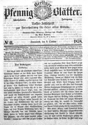 No. 41, Sonnabend, den 9. October