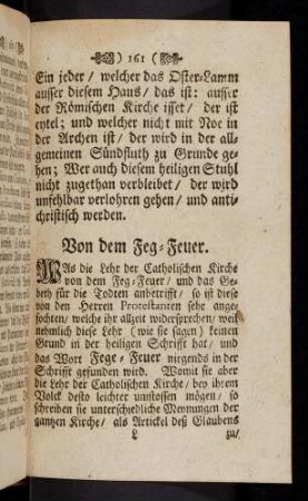 161-179, Von dem Feg-Feuer