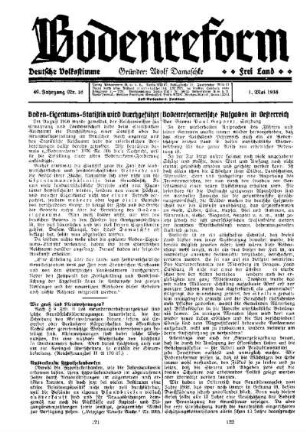 Boden-Eigentums-Statistik wird durchgeführt