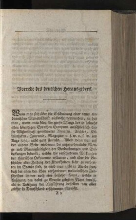 Vorrede des deutschen Herausgebers