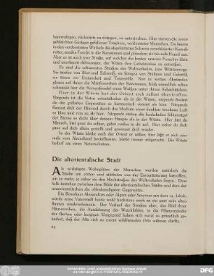 Die altorientalische Stadt