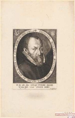 Johann Wolfgang Rotenpek (= Rötenbeck); geb. 10. Juli 1544; gest. 20. April 1595