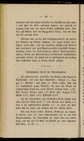 Erschöpfende Kraft der Getreidearten