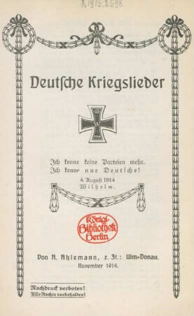 Deutsche Kriegslieder