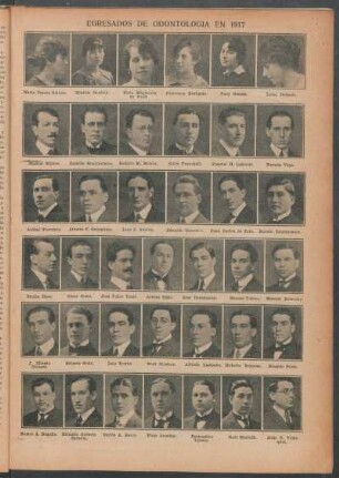 Egresados de odontología en 1917 - [Retratos]