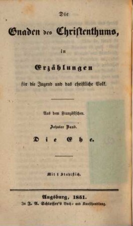 Elisabeth oder die Ehe : eine Erzählung für die Jugend und das christliche Volk