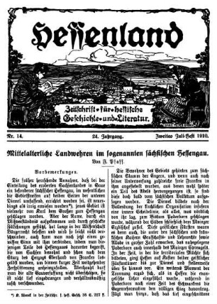 Nr. 14, Zweites Juli-Heft 1910