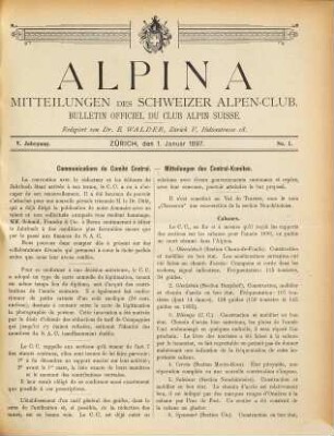 Alpina : Mitteilungen d. Schweizer Alpen-Club. 5. 1897