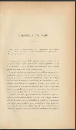 Fisonomía del país