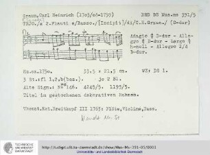 Sonate D-Dur
