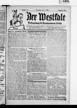 Der Westfale. 1920-1920