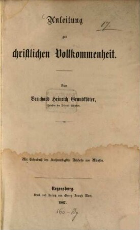 Anleitung zur christlichen Vollkommenheit