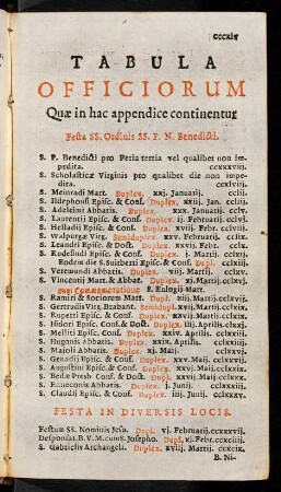 cccxlv-cccxlvi, Tabula Officiorum