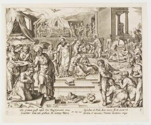 Nach der Predigt des Petrus lassen sich viele taufen