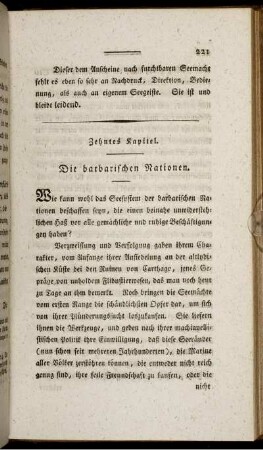 Zehntes Kapitel. Die barbarischen Nationen.