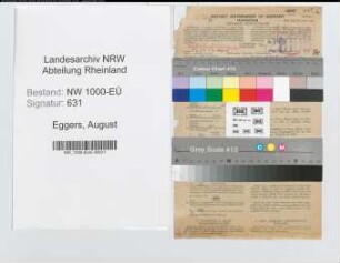Entnazifizierung August Eggers, geb. 25.09.1900 (Polizeimeister)