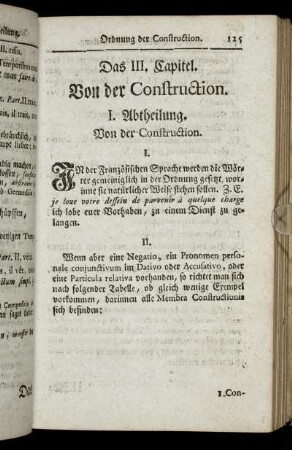 Das III. Capitel. Von der Construction.