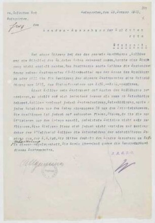 Unterhalt der Musikinstrumente, Beschaffung von Noten für das Musikkorps