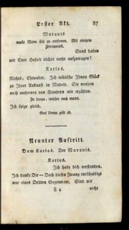 Neunter Auftritt. Dom Karlos. Der Marquis