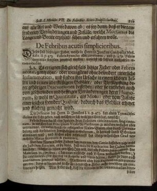 De Febribus acutis simplicioribus.