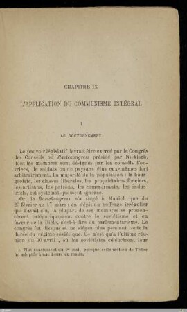IX. L'application du communisme intégral