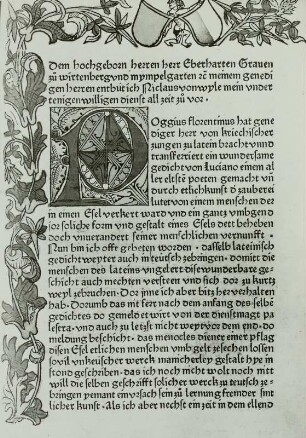 Pseudo-Lucianus: Asinus aureus, deutsch, Blatt 2a