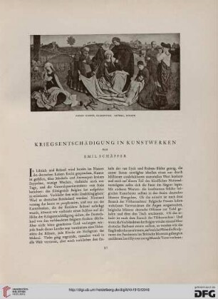 Kriegsentschädigung in Kunstwerken